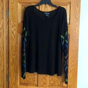 Plus lightweight sweater with Aztec design